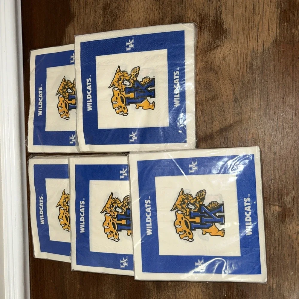 Kentucky Wildcats Napkins 5 Pack Lot NCAA UK Party Supplies Graduation‎ Tailgate
